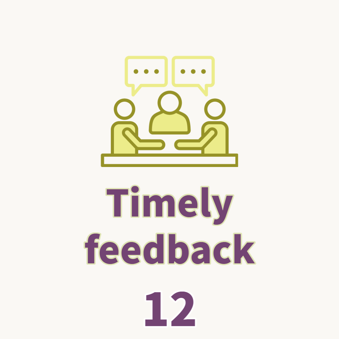 Timely feedback