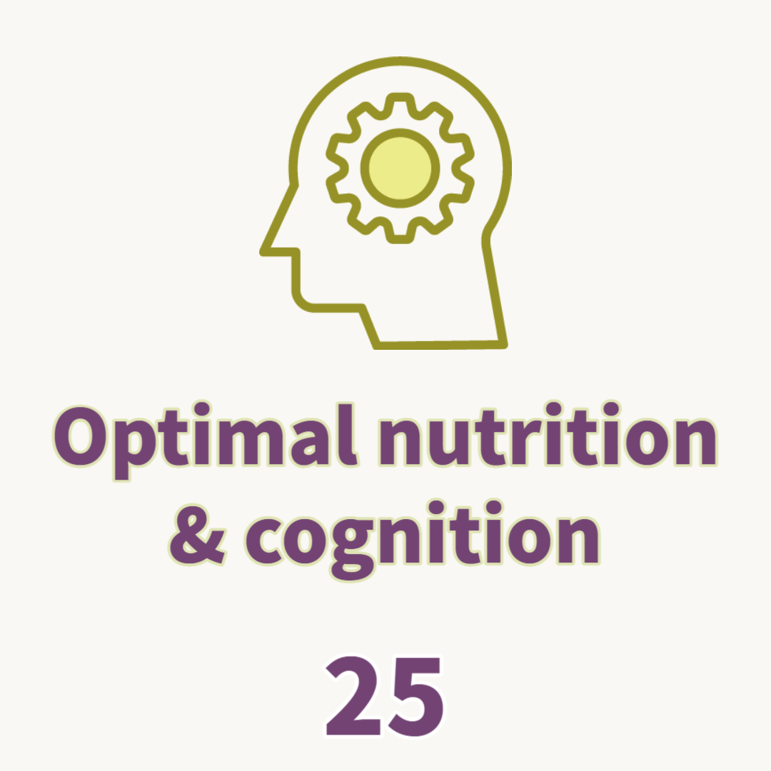 Optimal nutrition and cognition