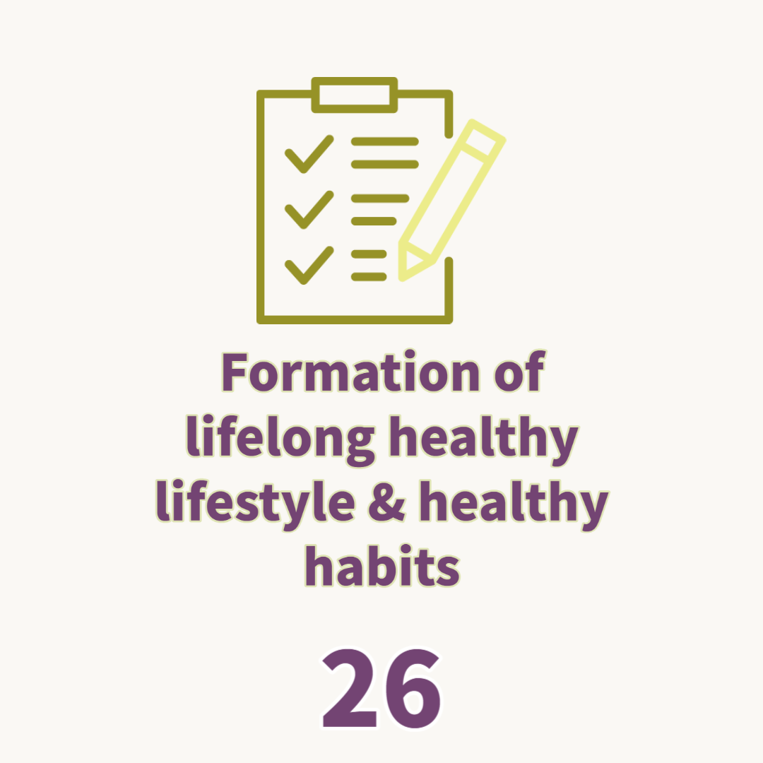 Formation of lifelong healthy lifestyle & healthy habits
